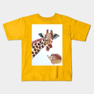 Giraffe and a Hedgehog Kids T-Shirt